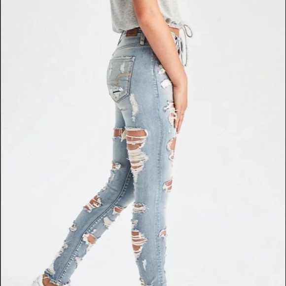 American eagle jeans ripped in the back Clearance